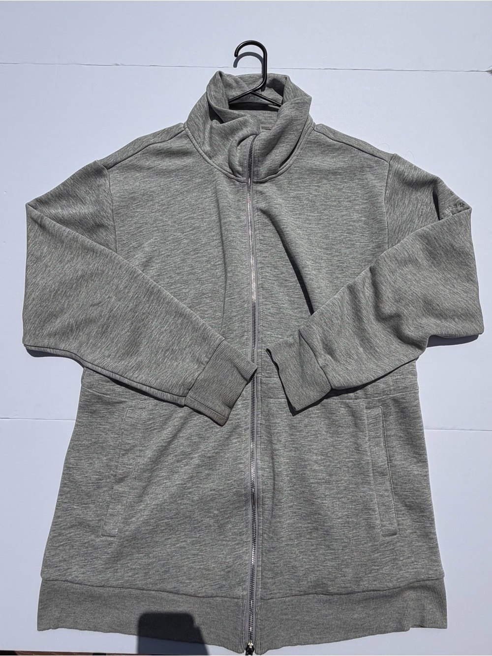 Converse Men’s Light Gray Full-Zip Bomber Jacket